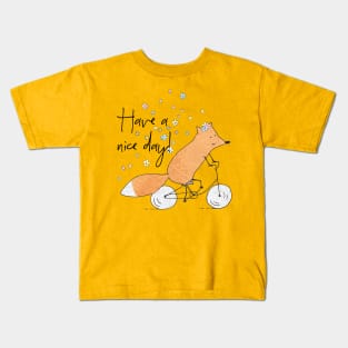 Spring bicycle fox Kids T-Shirt